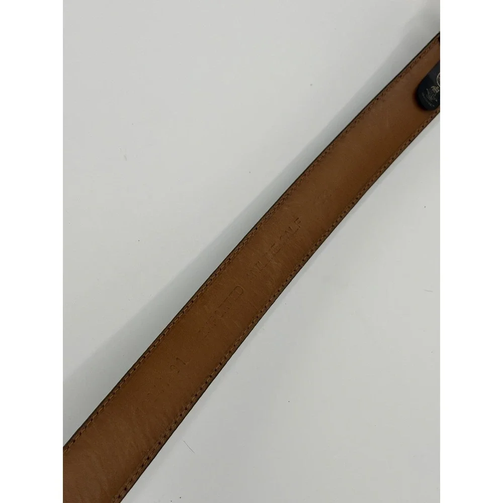 canterbury‎ aniline leather belt black Size 32  Vintage Mens